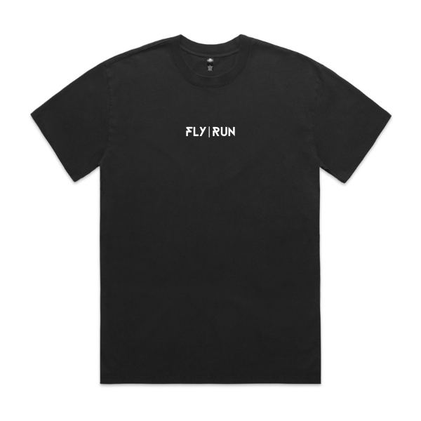 FLY Run Faded Black Tee