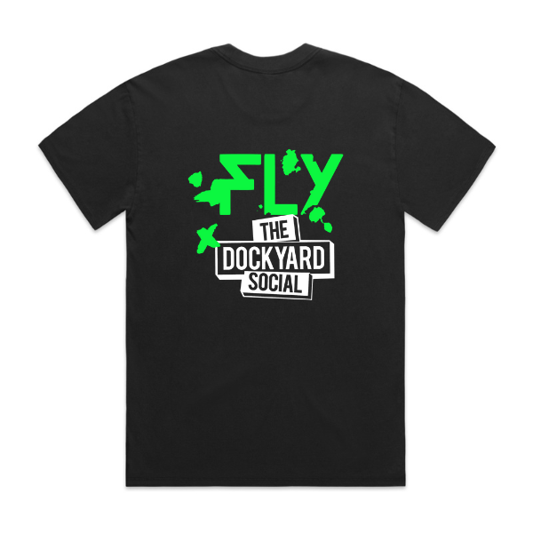 FLY Run Faded Black Tee